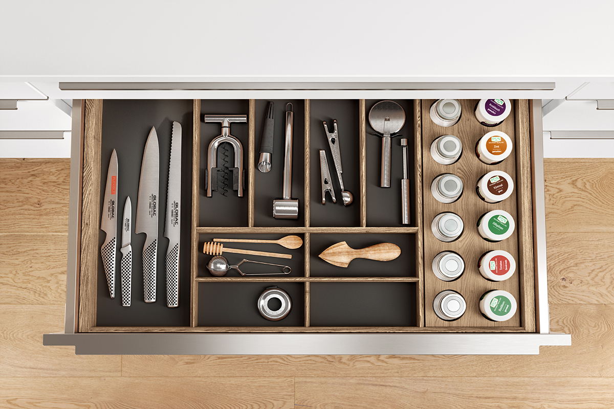 Functionaliteit en design in de keuken zien wij niet als tegenpolen. Stijlvolle ladekasten bieden veel comfort en opbergruimte. Met één enkele ladekast is vaak veel mogelijk.